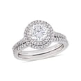 thumbnail image 1 of Everly Women's Created Moissanite and Diamond 14k White Gold Bridal Set, 1 of 7