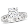thumbnail image 1 of Everly Women's Created Moissanite and Diamond 14k White Gold Bridal Set, 1 of 7