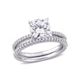 thumbnail image 1 of Everly Women's Created Moissanite and Diamond 14k White Gold Bridal Set, 1 of 6