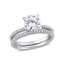 Everly Women's Created Moissanite and Diamond 14k White Gold Bridal Set