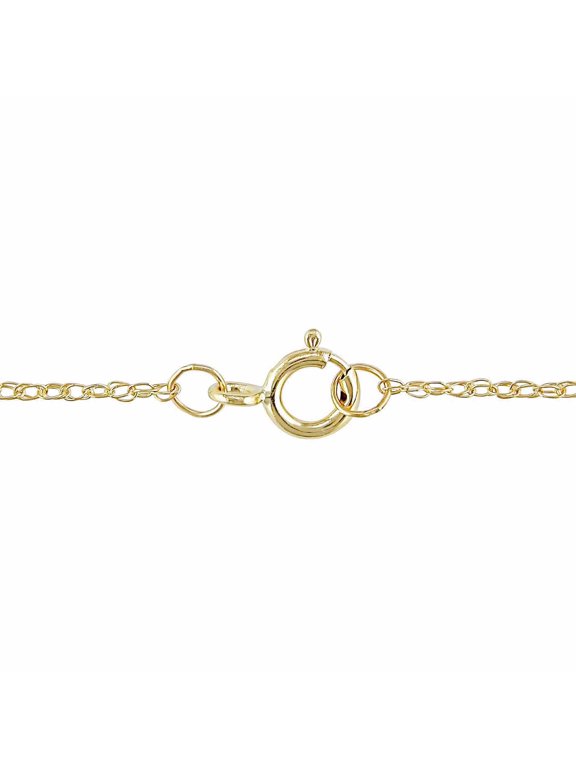 Women's Created Ruby 10k Yellow Gold Necklace
