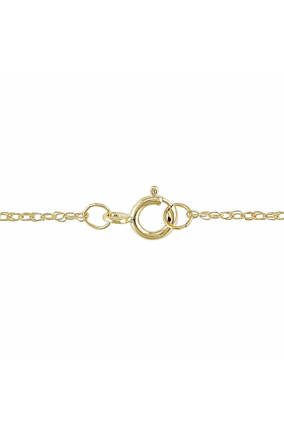 Women's Created Ruby 10k Yellow Gold Necklace