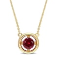 thumbnail image 1 of Everly Women's Created Ruby 14k Yellow Gold Necklace, 1 of 5