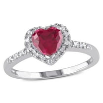 Everly Women's Created Ruby Sterling Silver Ring