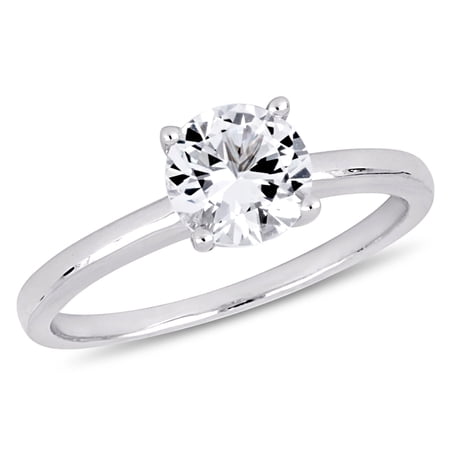 Everly Women's Created Sapphire 10K White Gold Engagement Ring