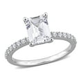 thumbnail image 1 of Everly Women's Created White Sapphire Engagement Ring in 10K White Gold, 1 of 9
