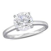 Everly Women's Created Sapphire 10K White Gold Engagement Ring