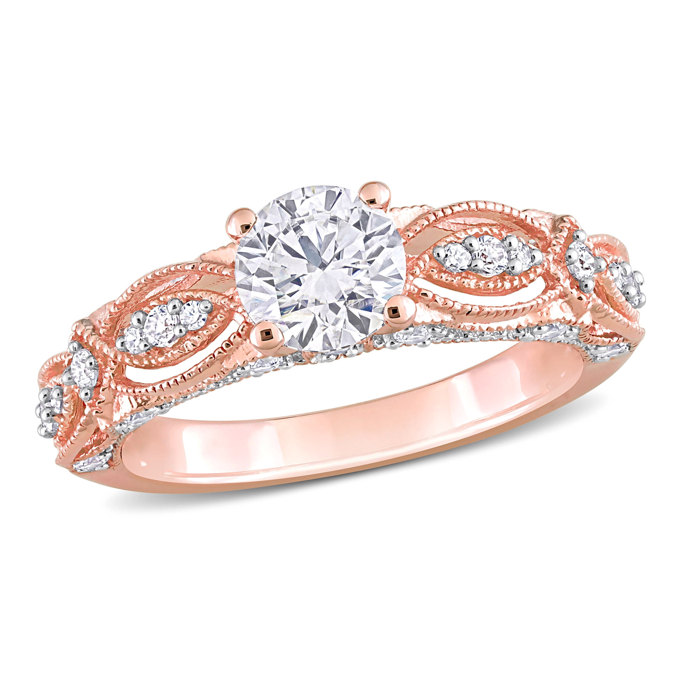Everly Women's Created Sapphire 10k Rose Gold Ring