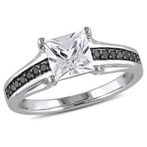 Everly Women's Created Sapphire Sterling Silver Engagement Ring
