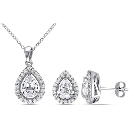 Everly Women's Created Sapphire Sterling Silver Jewelry Set