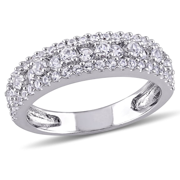 Everly Women's 1-1/3 CT TGW Created White Sapphire Sterling Silver Ring
