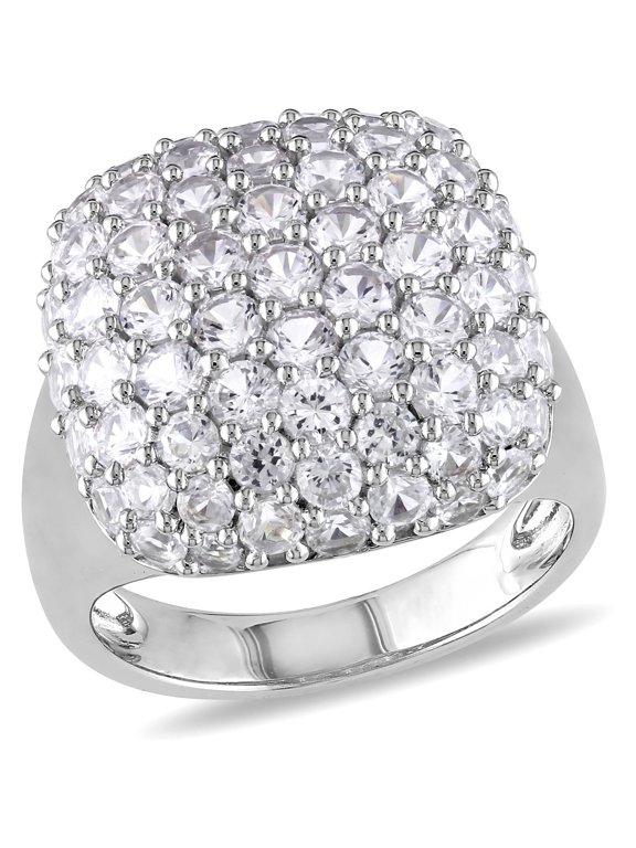 Women's Created Sapphire Sterling Silver Ring