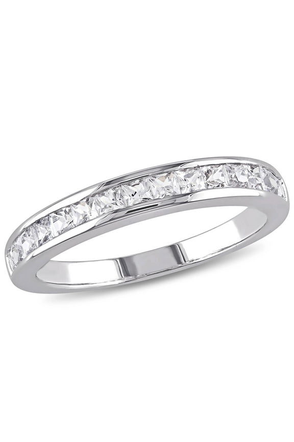 Women's Created Sapphire Sterling Silver Ring