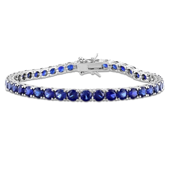 Everly Women's Created Sapphire Sterling Silver Tennis Bracelet