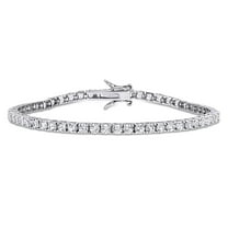 Everly Women's Created Sapphire Sterling Silver Tennis Bracelet