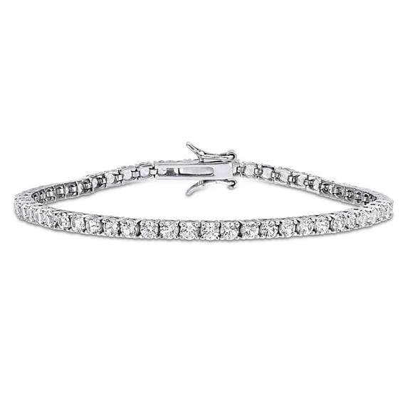 Everly Women's Created Sapphire Sterling Silver Tennis Bracelet