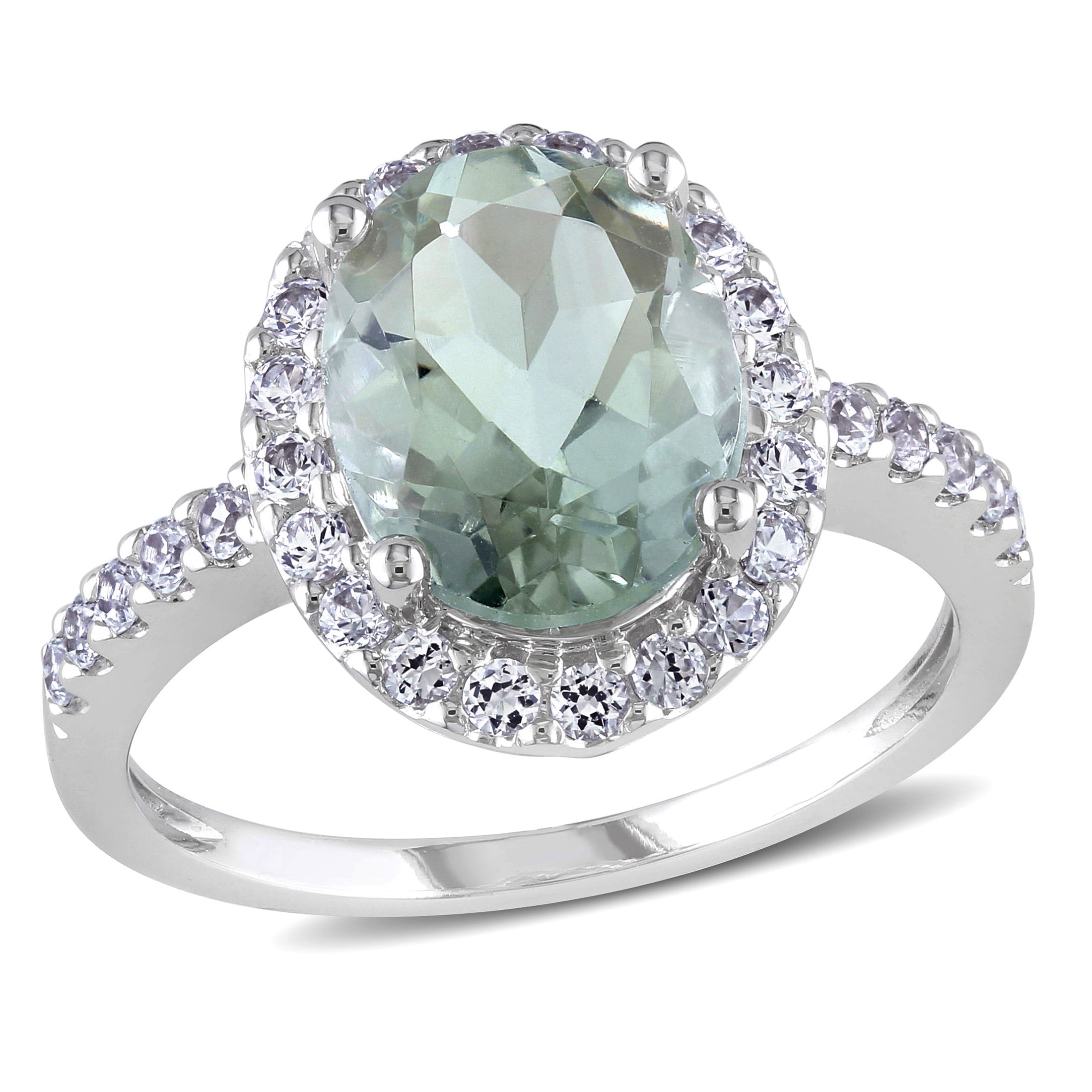 Everly Women's Created Sapphire and Created Quartz 10k White Gold Ring