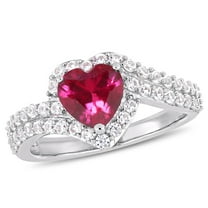 Everly Women's Created Sapphire and Created Ruby Sterling Silver Ring
