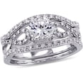 thumbnail image 1 of Everly Women's Created Sapphire and Diamond 10k White Gold Bridal Set, 1 of 1