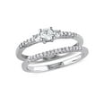 thumbnail image 1 of Everly Women's Created Sapphire and Diamond Sterling Silver Bridal Set, 1 of 5