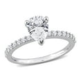 thumbnail image 1 of Everly Women's Created White Sapphire Engagement Ring in 10K White Gold, 1 of 10