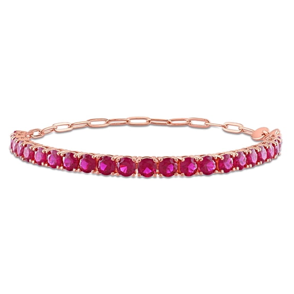 Everly Women's Cubic Zirconia Rose Gold Plated Tennis Bracelet