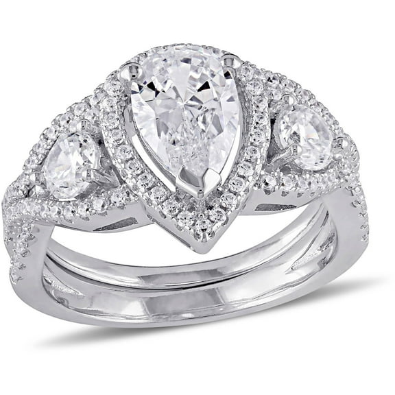 Everly Women's Cubic Zirconia Sterling Silver Bridal Set