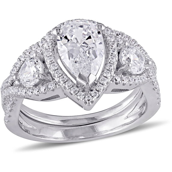 Everly Women's Cubic Zirconia Sterling Silver Bridal Set