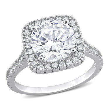 Everly Women's Cubic Zirconia Sterling Silver Engagement Ring