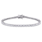Everly Womens 4 3/4ct TGW Cubic Zirconia Sterling Silver Tennis Bracelet