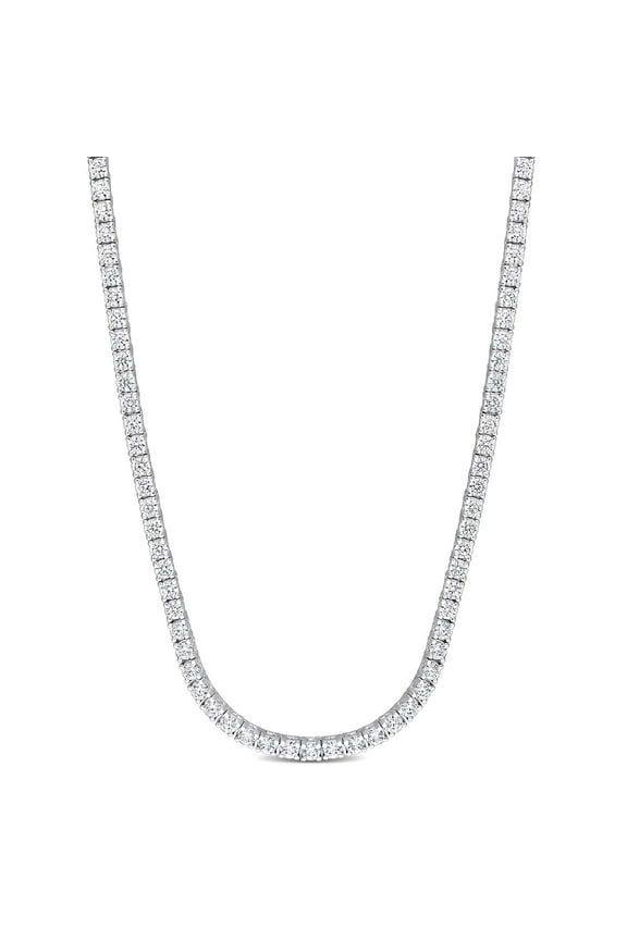 Women's Cubic Zirconia Sterling Silver Tennis Necklace