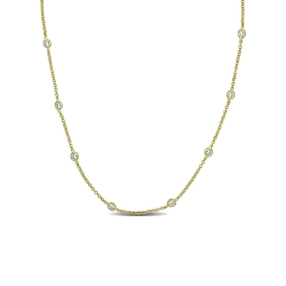 Everly Women's Cubic Zirconia Yellow Gold Plated Necklace