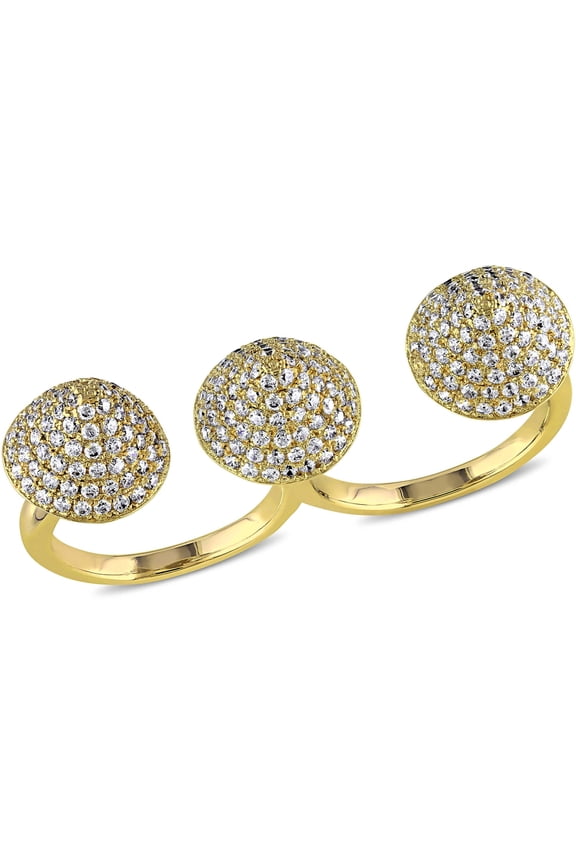 Women's Cubic Zirconia Yellow Gold Plated Ring