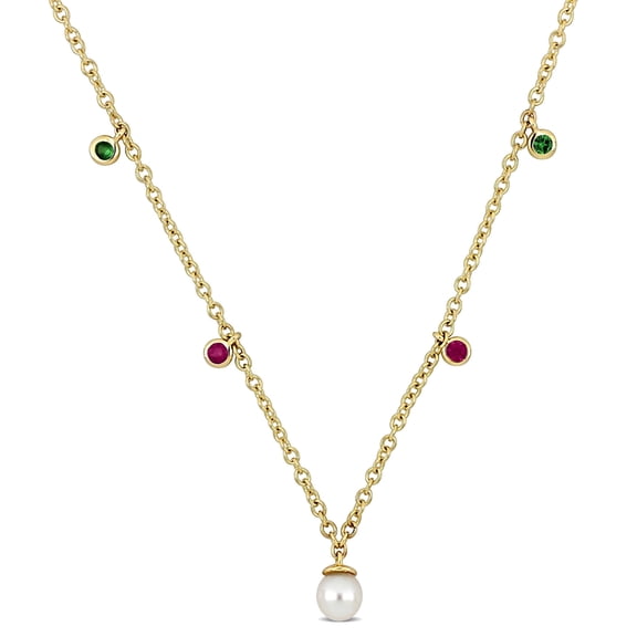 Everly Women's Cultured Pearl 10k Yellow Gold Necklace