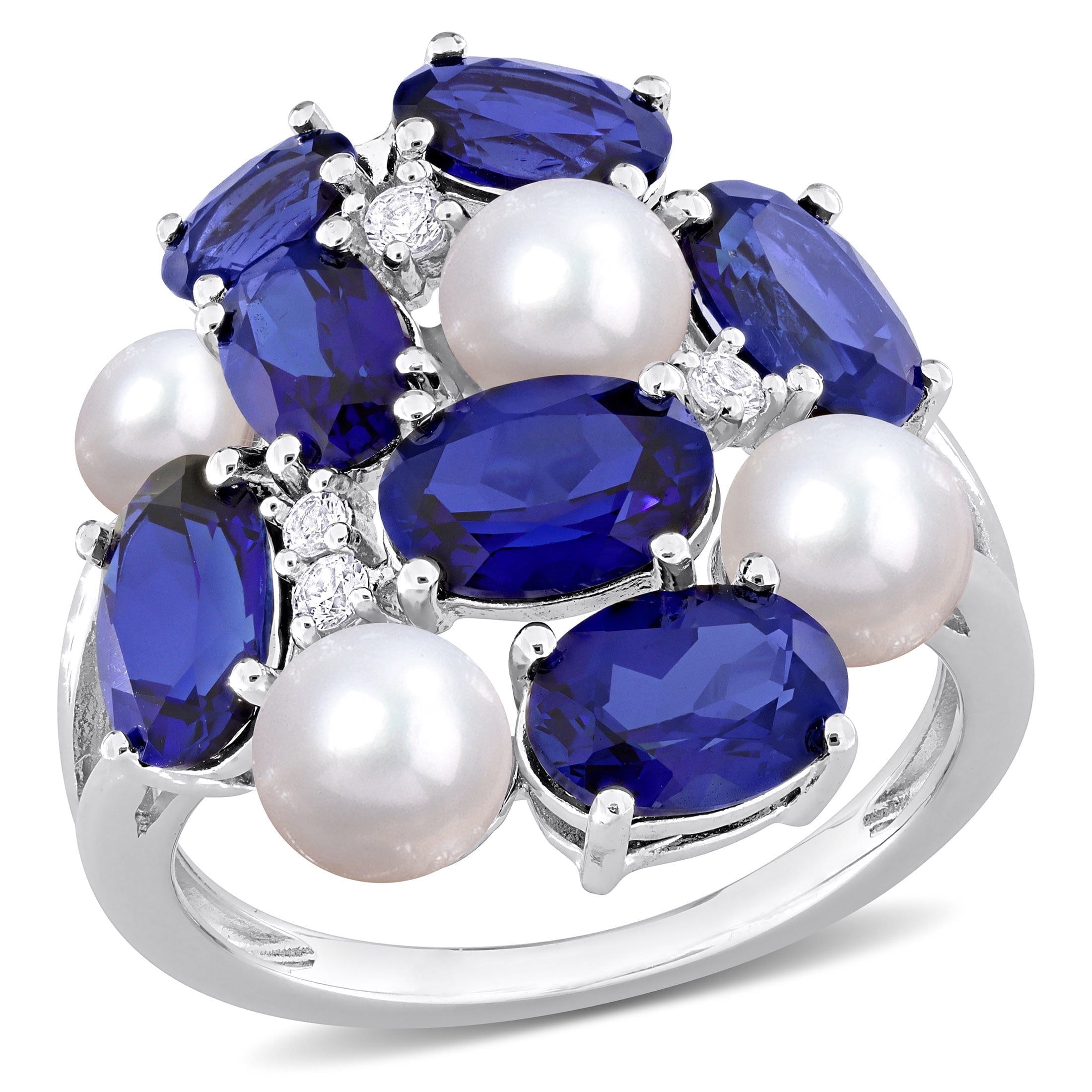 Everly Women's Created Sapphire Sterling Silver Ring