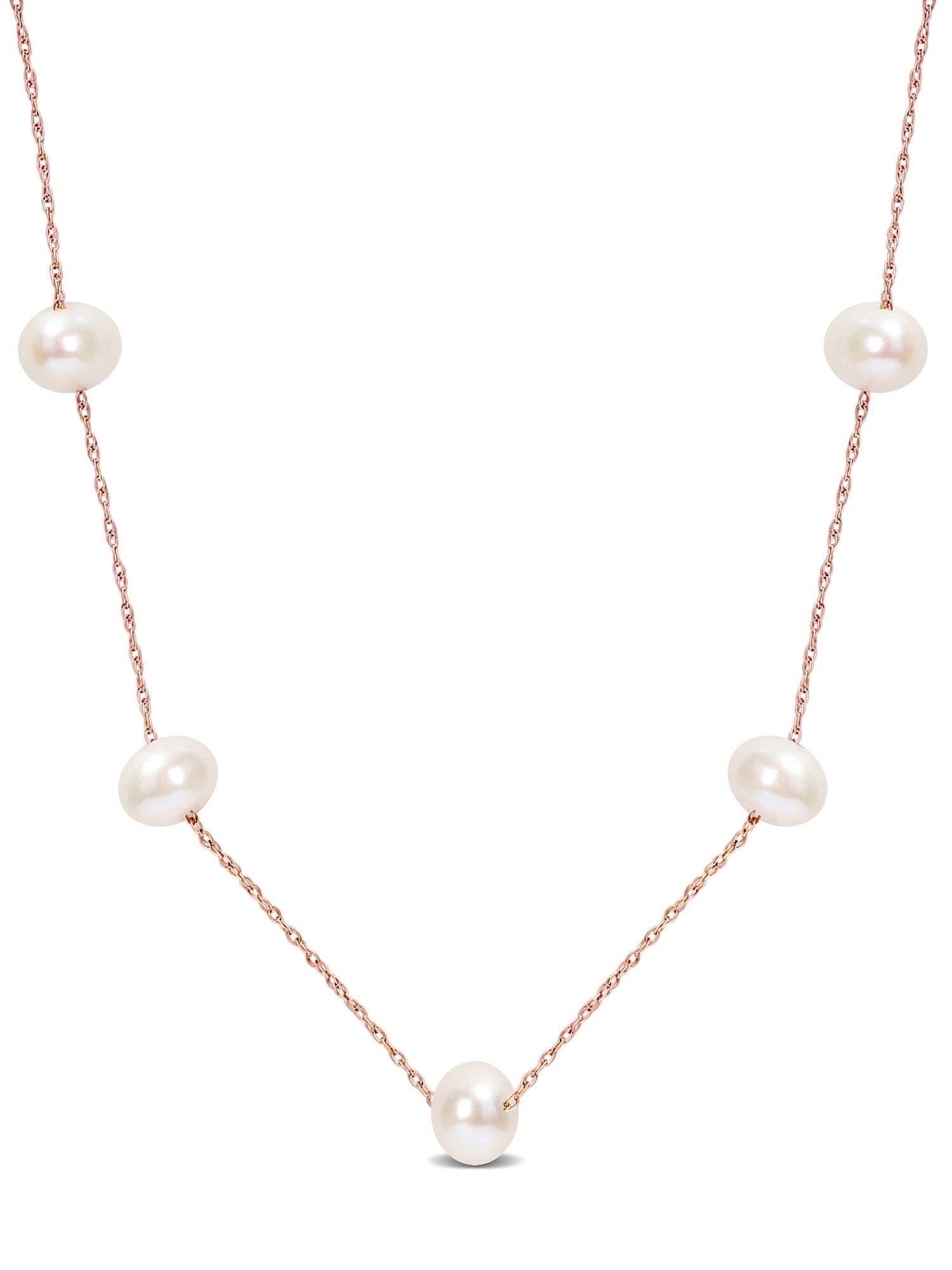 Everly Women's Cultured Pearl 10k Rose Gold Necklace