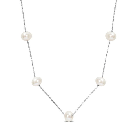 Everly Women's Cultured Pearl 10k White Gold Necklace