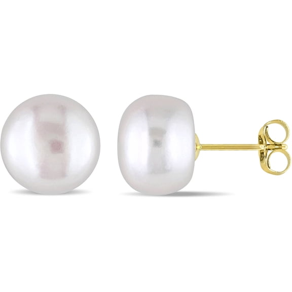 Everly Women's Cultured Pearl 10k Yellow Gold Earrings