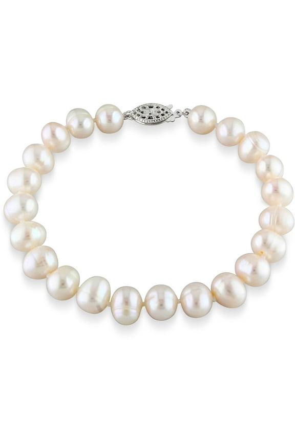 Women's Cultured Pearl Sterling Silver Bracelet