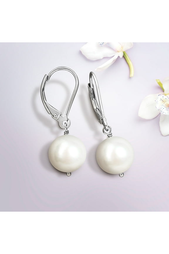 Women's Cultured Pearl Sterling Silver Earrings