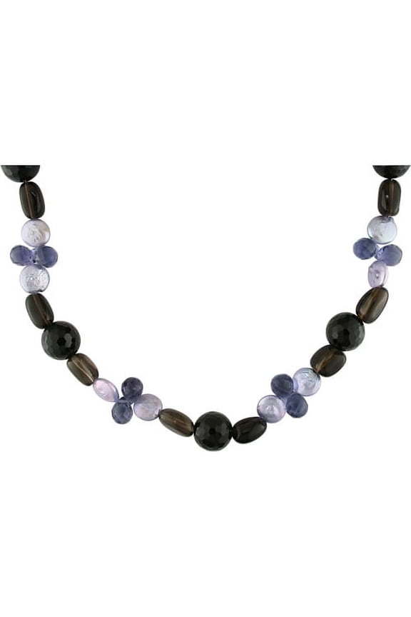 Women's Cultured Pearl and Amethyst Necklace