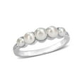 thumbnail image 1 of Everly Women's Cultured Pearl and Diamond 14k White Gold Ring, 1 of 6