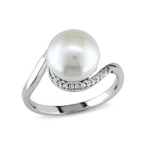 Everly Women's Cultured Pearl and Diamond Sterling Silver Ring
