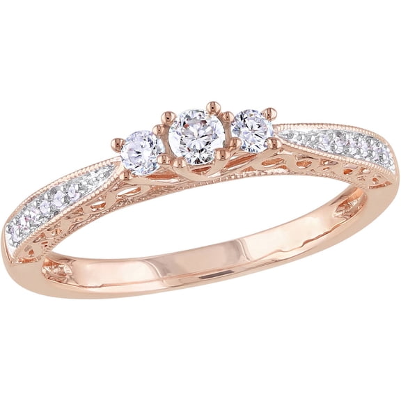 Everly Women's Diamond 10K Rose Gold Engagement Ring