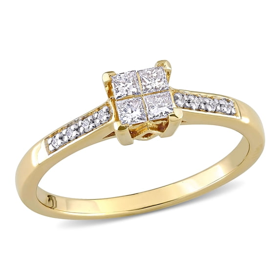 Everly Women's Diamond 10K Yellow Gold Engagement Ring