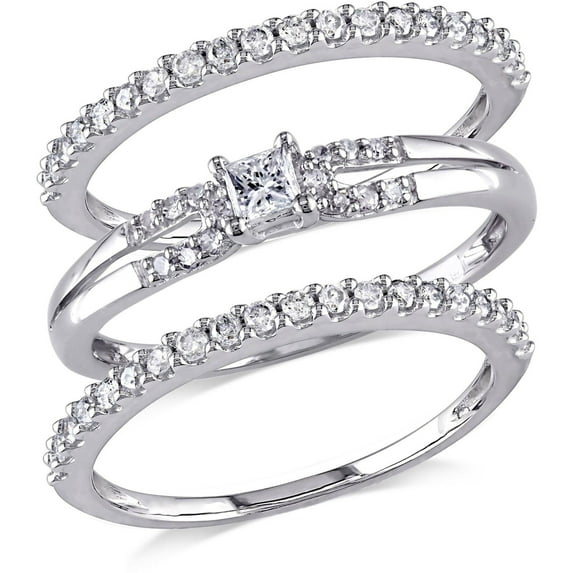 Everly Women's Diamond 10k White Gold Bridal Set