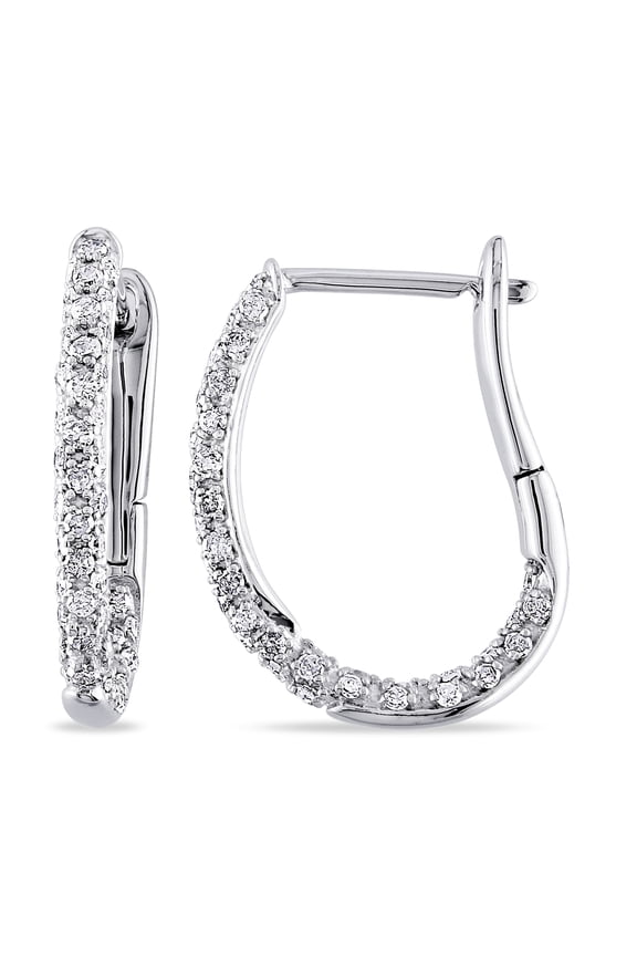 Women's Diamond 10k White Gold Earrings