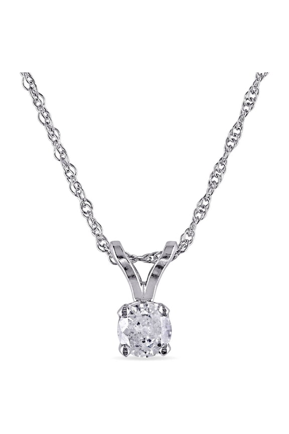 Women's Diamond 10k White Gold Necklace