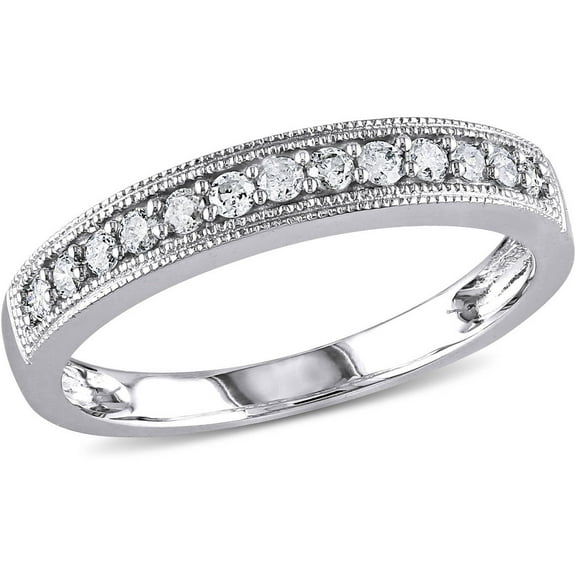 Everly Women's Diamond 10k White Gold Wedding Ring