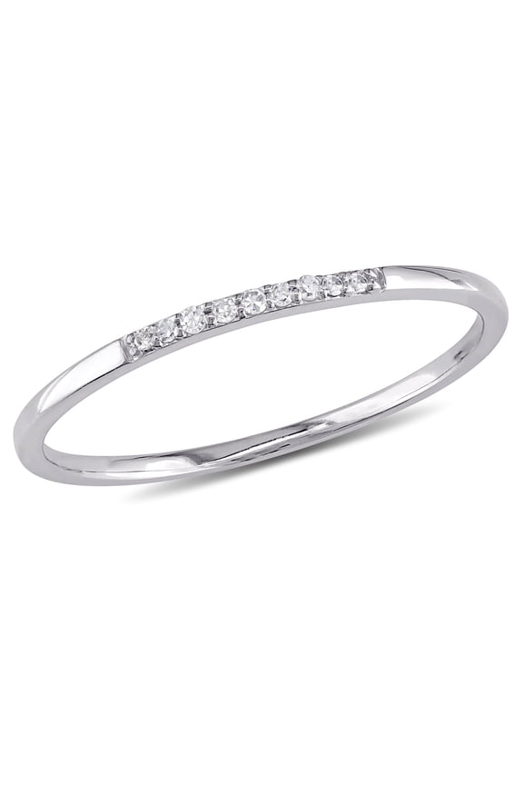 Women's Diamond 10k White Gold Wedding Ring